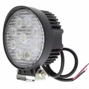 Farol Auxiliar 9 Leds Redondo bivolt 35mm Grosso Branco