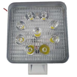 Farol Auxiliar 9 Leds Quadrado bivolt 22mm Carcaca Branco