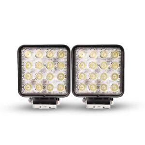 Farol Auxiliar Quadrado 22 mm 16 Led´S 48 Watts - Par