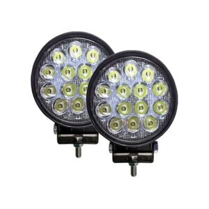 Farol Auxiliar Redondo 22 mm 14 Led´S 42 Watts - Par