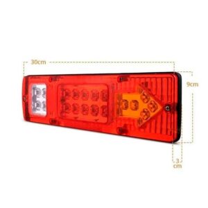 LANTERNA TRASEIRA CAMINHAO VERMELHA 12/24V