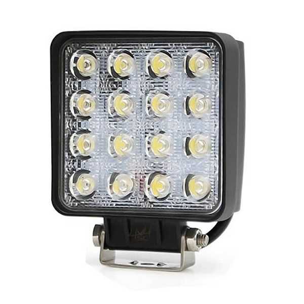 Farol Auxiliar 16 Leds 48 Watts Flash Quadrado 20 mm