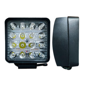 FAROL AUXILIAR 16 LEDS QUADRADO BIVOLT 35MM GROSSO
