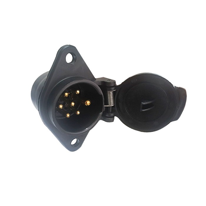 TOMADA ELET. REDONDA FEMEA 24V 7 POLOS PLASTICO