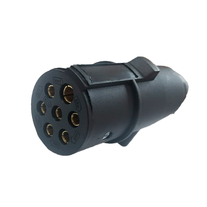 TOMADA ELET. REDONDA MACHO 24V 7 POLOS PLASTICO